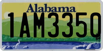 AL license plate 1AM3350