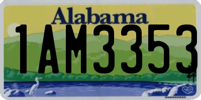 AL license plate 1AM3353