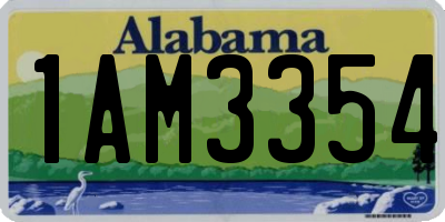 AL license plate 1AM3354