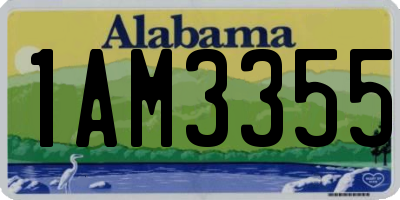 AL license plate 1AM3355