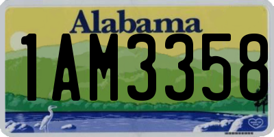 AL license plate 1AM3358