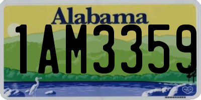 AL license plate 1AM3359