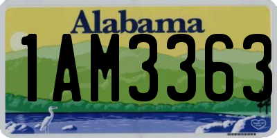AL license plate 1AM3363