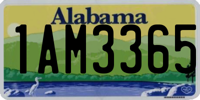 AL license plate 1AM3365
