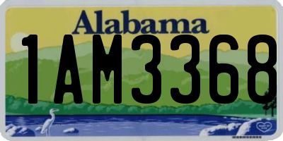 AL license plate 1AM3368