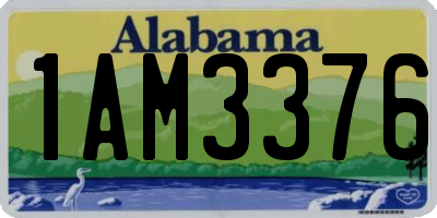 AL license plate 1AM3376