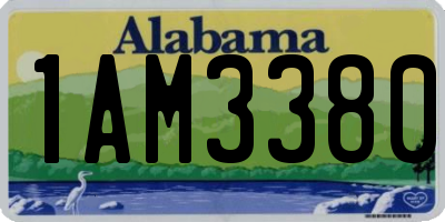 AL license plate 1AM3380