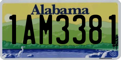 AL license plate 1AM3381