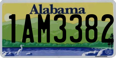 AL license plate 1AM3382