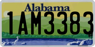 AL license plate 1AM3383