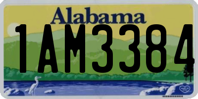 AL license plate 1AM3384