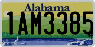AL license plate 1AM3385