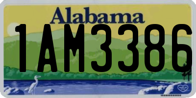 AL license plate 1AM3386