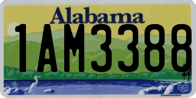 AL license plate 1AM3388
