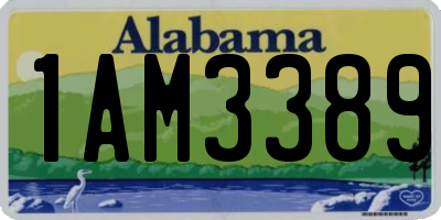 AL license plate 1AM3389