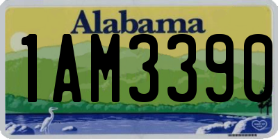 AL license plate 1AM3390