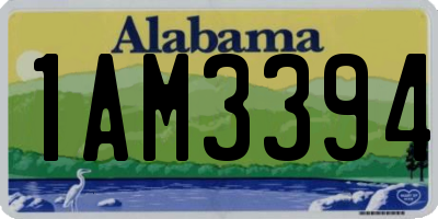 AL license plate 1AM3394