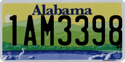 AL license plate 1AM3398