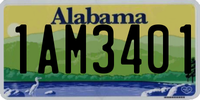 AL license plate 1AM3401