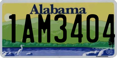 AL license plate 1AM3404