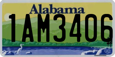 AL license plate 1AM3406