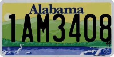 AL license plate 1AM3408