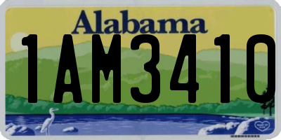 AL license plate 1AM3410