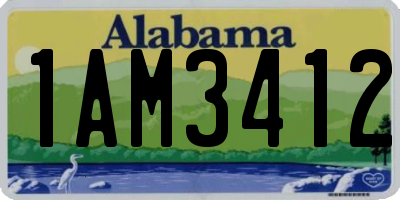 AL license plate 1AM3412