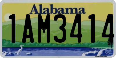 AL license plate 1AM3414