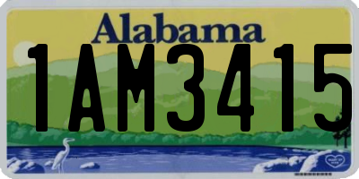 AL license plate 1AM3415