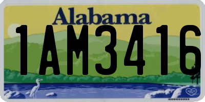 AL license plate 1AM3416