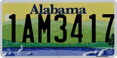 AL license plate 1AM3417