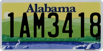 AL license plate 1AM3418