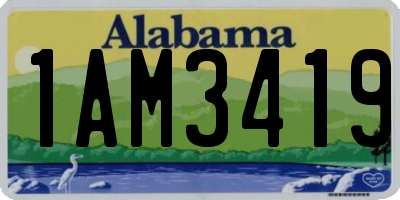 AL license plate 1AM3419