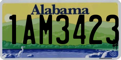 AL license plate 1AM3423