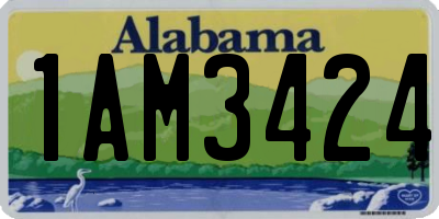 AL license plate 1AM3424