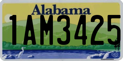 AL license plate 1AM3425