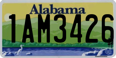 AL license plate 1AM3426