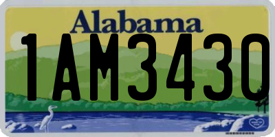 AL license plate 1AM3430