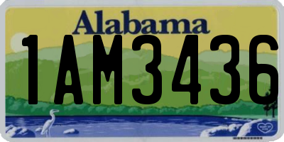 AL license plate 1AM3436