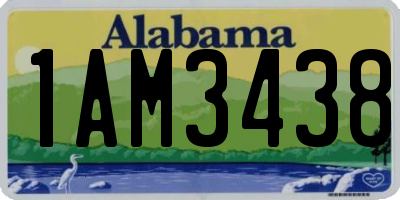AL license plate 1AM3438