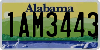 AL license plate 1AM3443