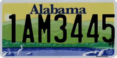AL license plate 1AM3445
