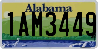 AL license plate 1AM3449