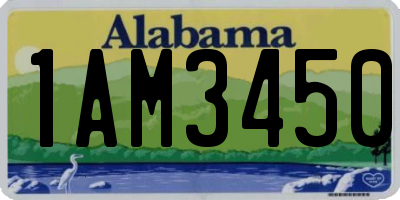 AL license plate 1AM3450