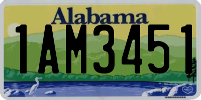AL license plate 1AM3451