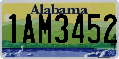 AL license plate 1AM3452