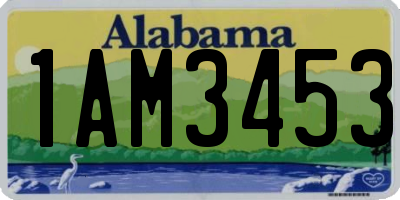 AL license plate 1AM3453