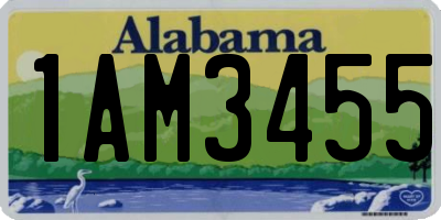 AL license plate 1AM3455