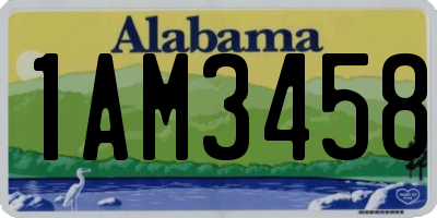 AL license plate 1AM3458